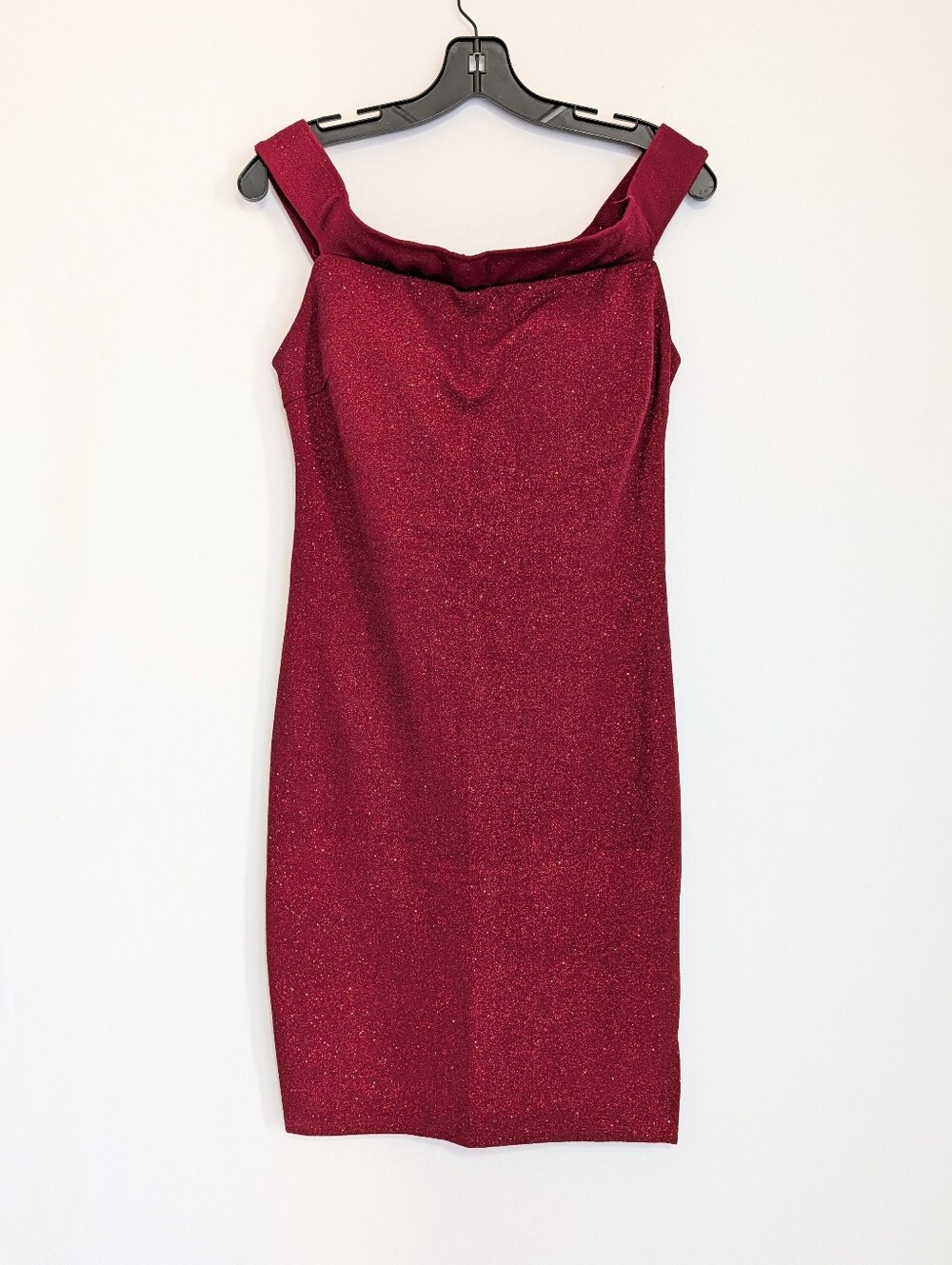 My Michelle Dress Size 13 Burgundy Red Shimmer Bodycon Ruched Cocktail Party